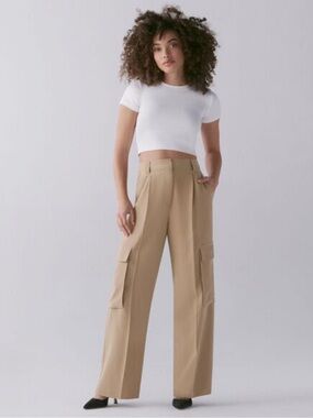 Dynamite Gemma Wide Leg Cargo Pants